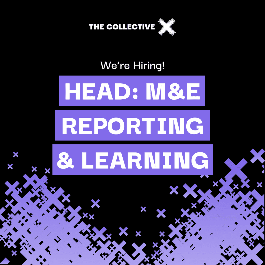 The Collective X is looking to hire a Monitoring Evaluation Reporting and Learning Head to join the team on a contract basis. The successful candidate will play a pivotal role in driving our knowledge and insights function